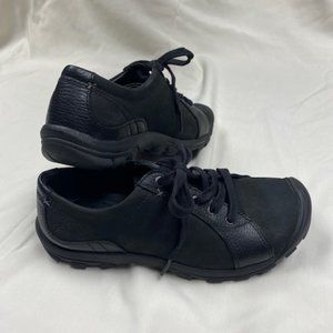 Keen Sisters Oxford black leather lace up athletic shoes UK 39, US 8.5